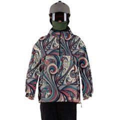 Paisley Print Musical Notes6 Men s Ski And Snowboard Waterproof Breathable Jacket by RiverRootz