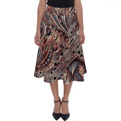 Paisley Print Musical Notes5 Perfect Length Midi Skirt by RiverRootz