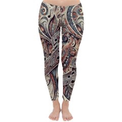 Paisley Print Musical Notes5 Classic Winter Leggings