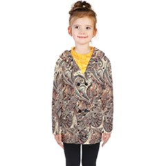 Paisley Print Musical Notes5 Kids  Double Breasted Button Coat