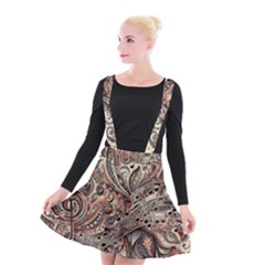 Paisley Print Musical Notes5 Suspender Skater Skirt by RiverRootz