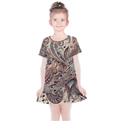 Paisley Print Musical Notes5 Kids  Simple Cotton Dress by RiverRootz