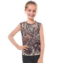 Paisley Print Musical Notes5 Kids  Mesh Tank Top by RiverRootz