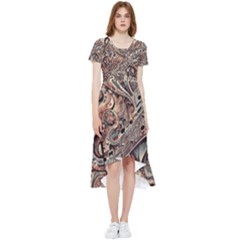 Paisley Print Musical Notes5 High Low Boho Dress