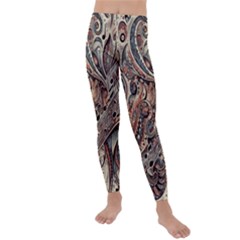 Paisley Print Musical Notes5 Kids  Lightweight Velour Leggings