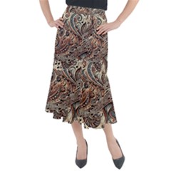 Paisley Print Musical Notes5 Midi Mermaid Skirt by RiverRootz