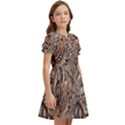 Paisley Print Musical Notes5 Kids  Bow Tie Puff Sleeve Dress View2