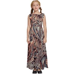 Paisley Print Musical Notes5 Kids  Satin Sleeveless Maxi Dress by RiverRootz