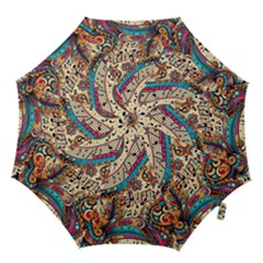 Paisley Print Musical Notes Hook Handle Umbrellas (small) by RiverRootz