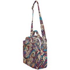 Paisley Print Musical Notes Crossbody Day Bag