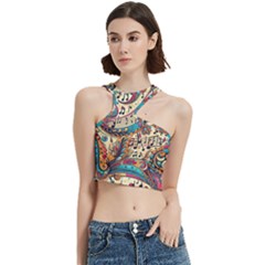 Paisley Print Musical Notes Cut Out Top by RiverRootz