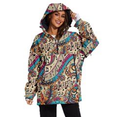 Paisley Print Musical Notes Women s Ski And Snowboard Waterproof Breathable Jacket