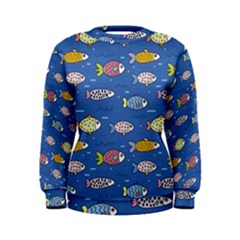 Sea Fish Blue Submarine Animals Patteen Women s Sweatshirt