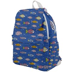 Sea Fish Blue Submarine Animals Patteen Top Flap Backpack by Maspions