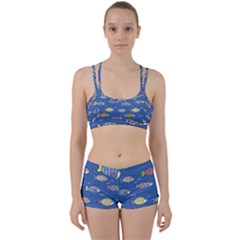 Sea Fish Blue Submarine Animals Patteen Perfect Fit Gym Set