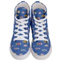 Sea Fish Blue Submarine Animals Patteen Women s Hi-Top Skate Sneakers View1