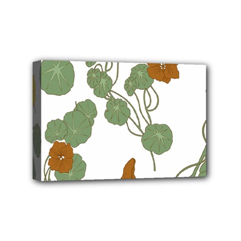 Nasturtium Flowers Plant Leaves Mini Canvas 6  X 4  (stretched) by Ndabl3x