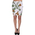 Nasturtium Flowers Plant Leaves Bodycon Skirt View1