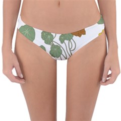 Nasturtium Flowers Plant Leaves Reversible Hipster Bikini Bottoms by Ndabl3x