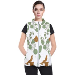 Nasturtium Flowers Plant Leaves Women s Puffer Vest