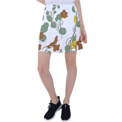 Nasturtium Flowers Plant Leaves Tennis Skirt by Ndabl3x