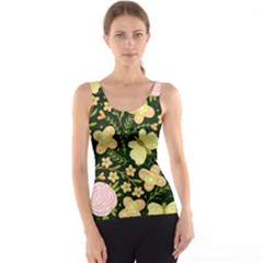 Flowers Rose Blossom Pattern Women s Basic Tank Top by Ndabl3x