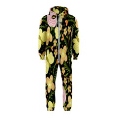 Flowers Rose Blossom Pattern Hooded Jumpsuit (kids)