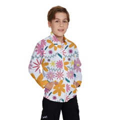 Pattern Background Vintage Floral Kids  Windbreaker