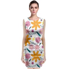 Pattern Background Vintage Floral Classic Sleeveless Midi Dress