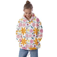 Pattern Background Vintage Floral Kids  Oversized Hoodie