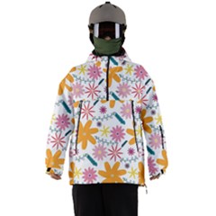 Pattern Background Vintage Floral Men s Ski And Snowboard Waterproof Breathable Jacket by Ndabl3x