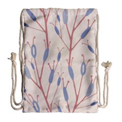 Abstract Pattern Floral Branches Drawstring Bag (large) by Ndabl3x