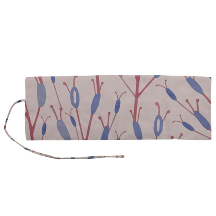 Abstract Pattern Floral Branches Roll Up Canvas Pencil Holder (M)