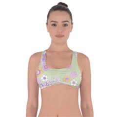 Pattern Background Vintage Floral Got No Strings Sports Bra by Ndabl3x