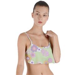 Pattern Background Vintage Floral Layered Top Bikini Top  by Ndabl3x