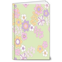 Pattern Background Vintage Floral 8  X 10  Hardcover Notebook