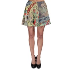 Paper Scattered Vintage Skater Skirt by Ndabl3x