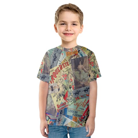 Paper Scattered Vintage Kids  Sport Mesh T-shirt by Ndabl3x