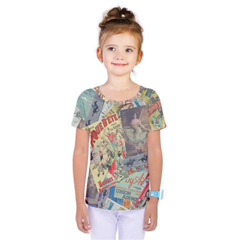 Paper Scattered Vintage Kids  One Piece T-shirt by Ndabl3x