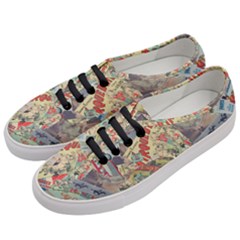 Paper Scattered Vintage Women s Classic Low Top Sneakers by Ndabl3x