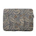 Brown Vintage Background Vintage Floral Pattern 14  Vertical Laptop Sleeve Case With Pocket View2