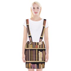 Books Bookshelves Office Fantasy Background Artwork Book Cover Apothecary Book Nook Literature Libra Braces Suspender Skirt by Posterlux