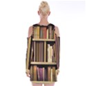 Books Bookshelves Office Fantasy Background Artwork Book Cover Apothecary Book Nook Literature Libra Velvet Long Sleeve Shoulder Cutout Dress View2