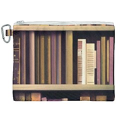 Books Bookshelves Office Fantasy Background Artwork Book Cover Apothecary Book Nook Literature Libra Canvas Cosmetic Bag (xxl)