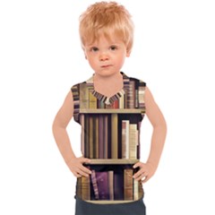 Books Bookshelves Office Fantasy Background Artwork Book Cover Apothecary Book Nook Literature Libra Kids  Sport Tank Top