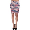 Waves Ocean Sea Water Pattern Rough Seas Digital Art Nature Nautical Bodycon Skirt View1