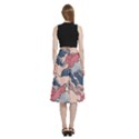 Waves Ocean Sea Water Pattern Rough Seas Digital Art Nature Nautical A-Line Full Circle Midi Skirt With Pocket View4