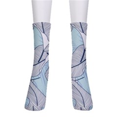 Tropical Flower Seamless Pattern Crew Socks by Ket1n9