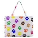 Pawprints Paw Prints Paw Animal Zipper Medium Tote Bag View1