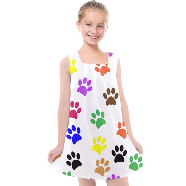 Pawprints Paw Prints Paw Animal Kids  Cross Back Dress